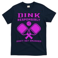Dink Responsibly Don't Get Smashed Purple Pickleball Paddles T-Shirt