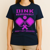 Dink Responsibly Don't Get Smashed Purple Pickleball Paddles T-Shirt