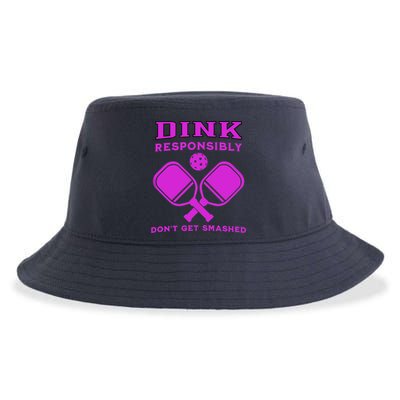 Dink Responsibly Don't Get Smashed Purple Pickleball Paddles Sustainable Bucket Hat