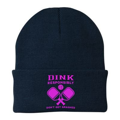 Dink Responsibly Don't Get Smashed Purple Pickleball Paddles Beanie