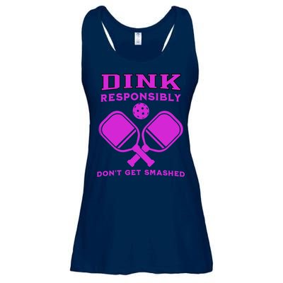 Dink Responsibly Don't Get Smashed Purple Pickleball Paddles Ladies Essential Flowy Tank