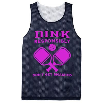 Dink Responsibly Don't Get Smashed Purple Pickleball Paddles Mesh Reversible Basketball Jersey Tank