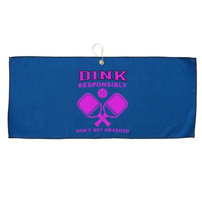 Dink Responsibly Don't Get Smashed Purple Pickleball Paddles Large Microfiber Waffle Golf Towel