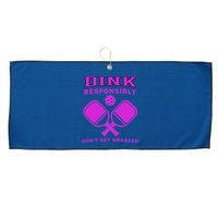 Dink Responsibly Don't Get Smashed Purple Pickleball Paddles Large Microfiber Waffle Golf Towel