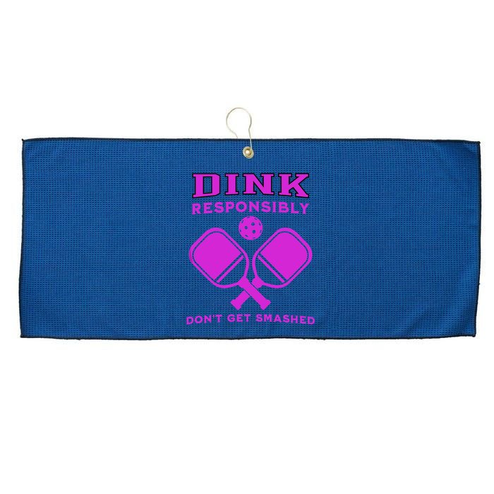 Dink Responsibly Don't Get Smashed Purple Pickleball Paddles Large Microfiber Waffle Golf Towel