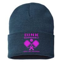Dink Responsibly Don't Get Smashed Purple Pickleball Paddles Sustainable Knit Beanie