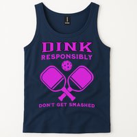 Dink Responsibly Don't Get Smashed Purple Pickleball Paddles Tank Top