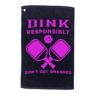 Dink Responsibly Don't Get Smashed Purple Pickleball Paddles Golf Towel