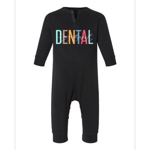 Dental Receptionist Dentistry And Dentist Receptionist Funny Gift Infant Fleece One Piece