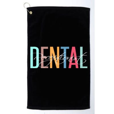 Dental Receptionist Dentistry And Dentist Receptionist Funny Gift Platinum Collection Golf Towel