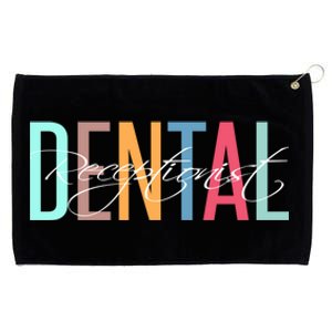 Dental Receptionist Dentistry And Dentist Receptionist Funny Gift Grommeted Golf Towel