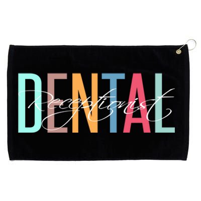 Dental Receptionist Dentistry And Dentist Receptionist Funny Gift Grommeted Golf Towel