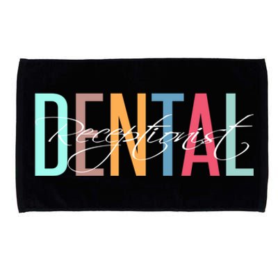 Dental Receptionist Dentistry And Dentist Receptionist Funny Gift Microfiber Hand Towel