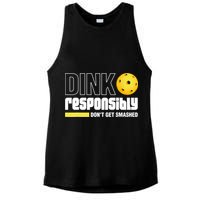 Dink Responsibly Don't Get Smashed Pickleball Gift TShirt Ladies PosiCharge Tri-Blend Wicking Tank