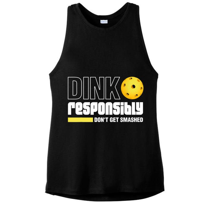 Dink Responsibly Don't Get Smashed Pickleball Gift TShirt Ladies PosiCharge Tri-Blend Wicking Tank