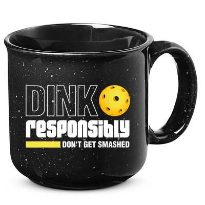 Dink Responsibly Don't Get Smashed Pickleball Gift TShirt 15oz Campfire Ceramic Mug