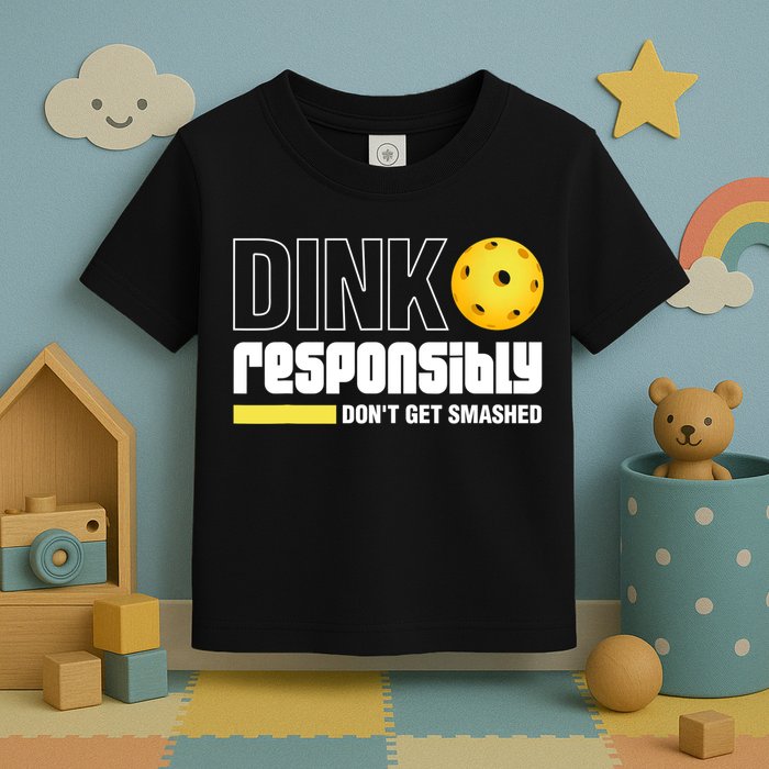 Dink Responsibly Don't Get Smashed Pickleball Gift TShirt Toddler T-Shirt