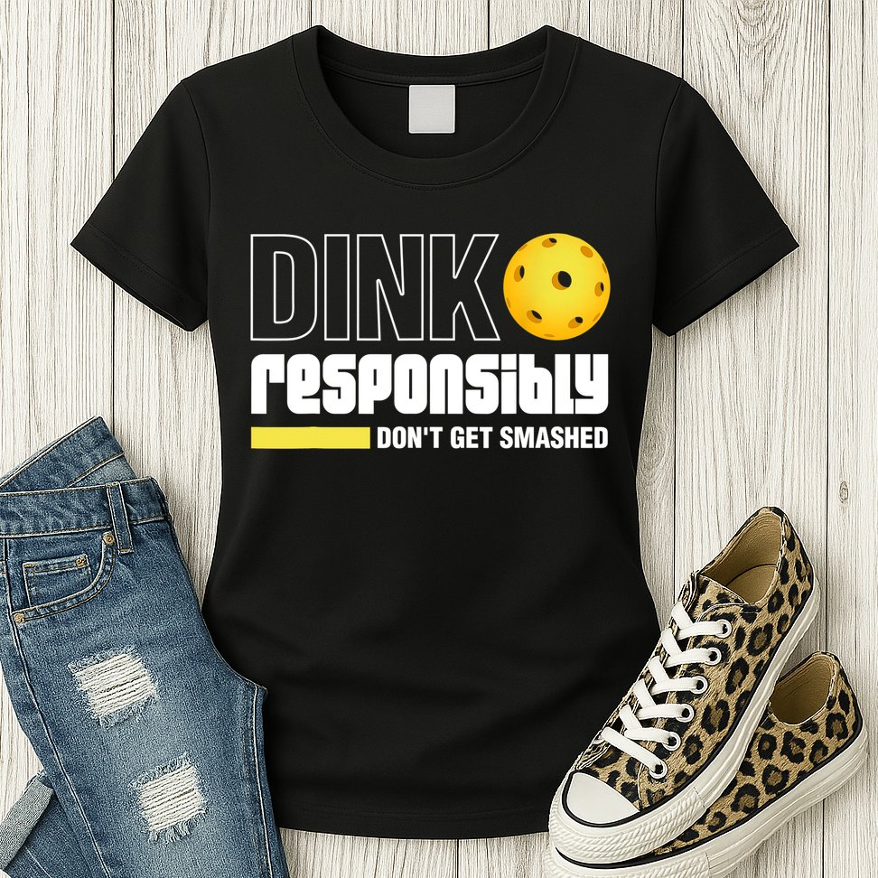 Dink Responsibly Don't Get Smashed Pickleball Gift TShirt Womens T-Shirt