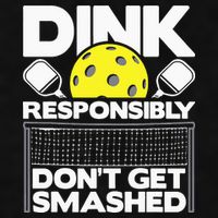 Dink Responsibly Don't Get Smashed Pickleball Ladies PosiCharge Tri-Blend Wicking Tank