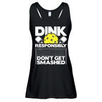 Dink Responsibly Don't Get Smashed Pickleball Ladies Essential Flowy Tank