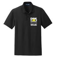 Dink Responsibly Don't Get Smashed Pickleball Dry Zone Grid Polo