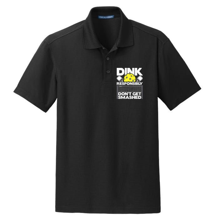Dink Responsibly Don't Get Smashed Pickleball Dry Zone Grid Polo