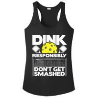 Dink Responsibly Don't Get Smashed Pickleball Ladies PosiCharge Competitor Racerback Tank