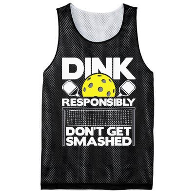 Dink Responsibly Don't Get Smashed Pickleball Mesh Reversible Basketball Jersey Tank