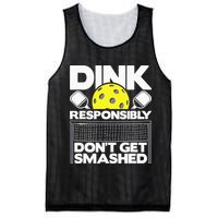 Dink Responsibly Don't Get Smashed Pickleball Mesh Reversible Basketball Jersey Tank