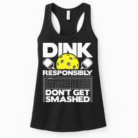 Dink Responsibly Don't Get Smashed Pickleball Womens Tank Top