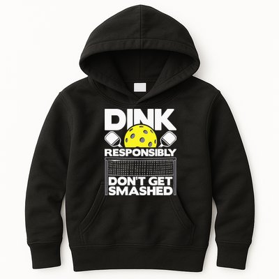 Dink Responsibly Don't Get Smashed Pickleball Kids Hoodie