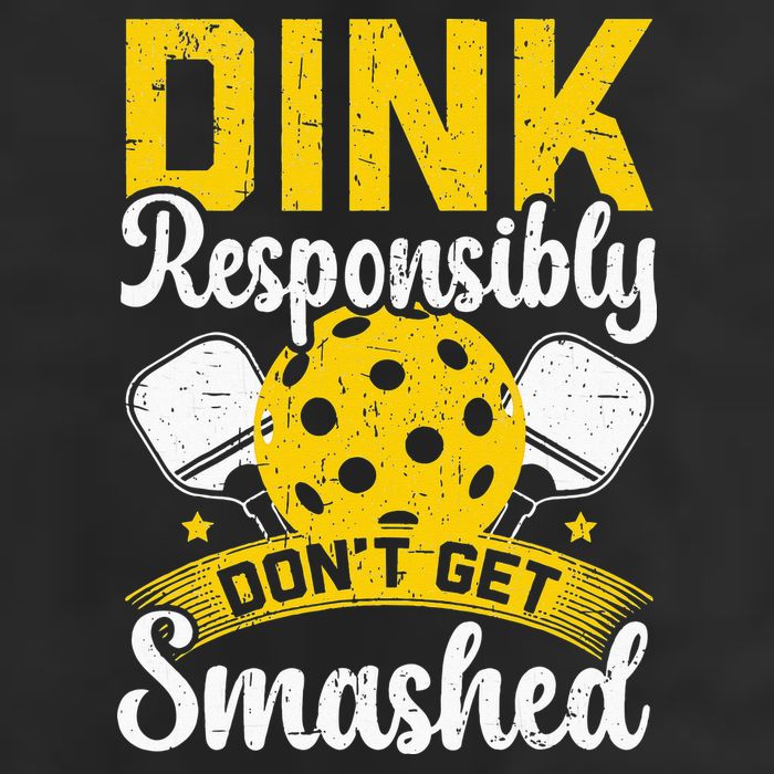 Dink Responsibly Don't Get Smashed Pickleball 7 Panel Mesh Trucker Snapback Hat