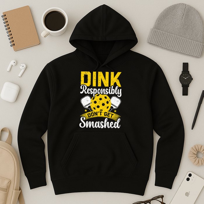 Dink Responsibly Don't Get Smashed Pickleball Hoodie
