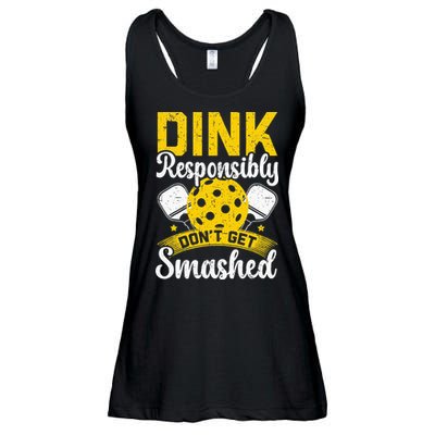 Dink Responsibly Don't Get Smashed Pickleball Ladies Essential Flowy Tank