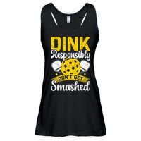 Dink Responsibly Don't Get Smashed Pickleball Ladies Essential Flowy Tank