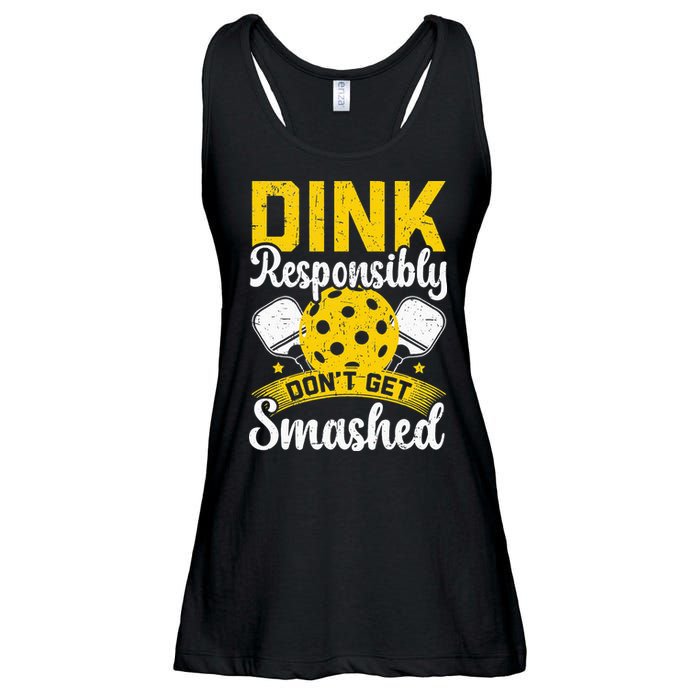 Dink Responsibly Don't Get Smashed Pickleball Ladies Essential Flowy Tank