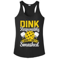 Dink Responsibly Don't Get Smashed Pickleball Ladies PosiCharge Competitor Racerback Tank