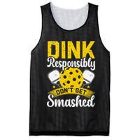 Dink Responsibly Don't Get Smashed Pickleball Mesh Reversible Basketball Jersey Tank
