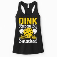 Dink Responsibly Don't Get Smashed Pickleball Womens Tank Top