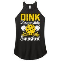 Dink Responsibly Don't Get Smashed Pickleball Women's Perfect Tri Rocker Tank
