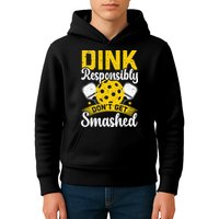 Dink Responsibly Don't Get Smashed Pickleball Kids Hoodie