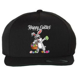 Dabbing Rabbit Easter Day Eggs Dab Boys Girls Gift Bunny Wool Snapback Cap