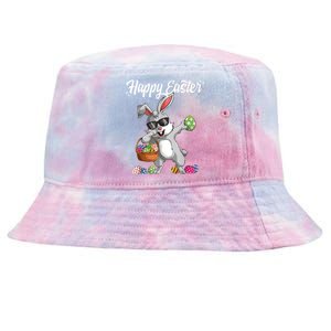 Dabbing Rabbit Easter Day Eggs Dab Boys Girls Gift Bunny Tie-Dyed Bucket Hat