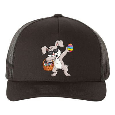 Dabbing Rabbit Easter Day Eggs Funny Yupoong Adult 5-Panel Trucker Hat