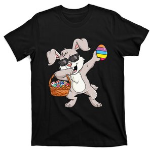 Dabbing Rabbit Easter Day Eggs Funny T-Shirt