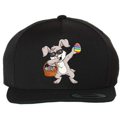 Dabbing Rabbit Easter Day Eggs Funny Wool Snapback Cap