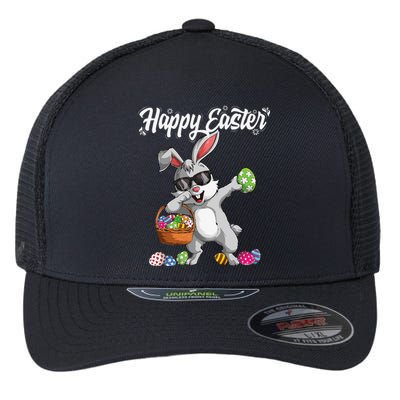 Dabbing Rabbit Easter Day Eggs Dab Gift Bunny Flexfit Unipanel Trucker Cap