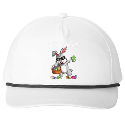 Dabbing Rabbit Easter Day Eggs Dab Gift Bunny Snapback Five-Panel Rope Hat