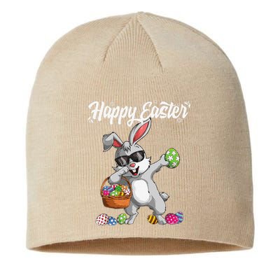 Dabbing Rabbit Easter Day Eggs Dab Gift Bunny Sustainable Beanie