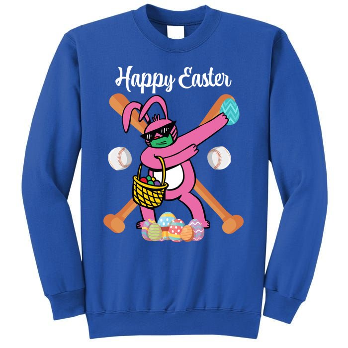 Dabbing Rabbit Easter Day Baseball Fans Eggs Bunny Dab Cute Gift Sweatshirt